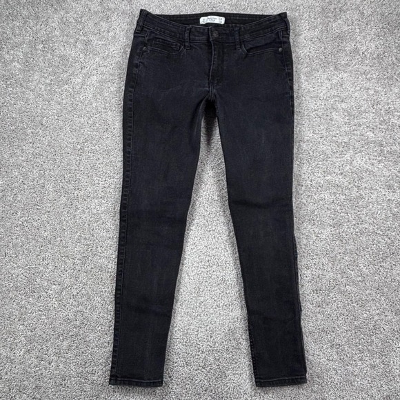 Abercrombie & Fitch Denim - Abercrombie & Fitch Womens 6S Faded Black Skinny Jeans W28 L29 Mid Rise Stretch